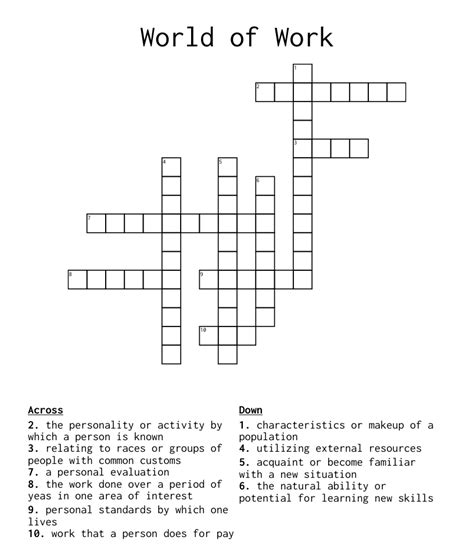 or most any crossword answer or clues for crossword answers. . Un agency for workers crossword clue